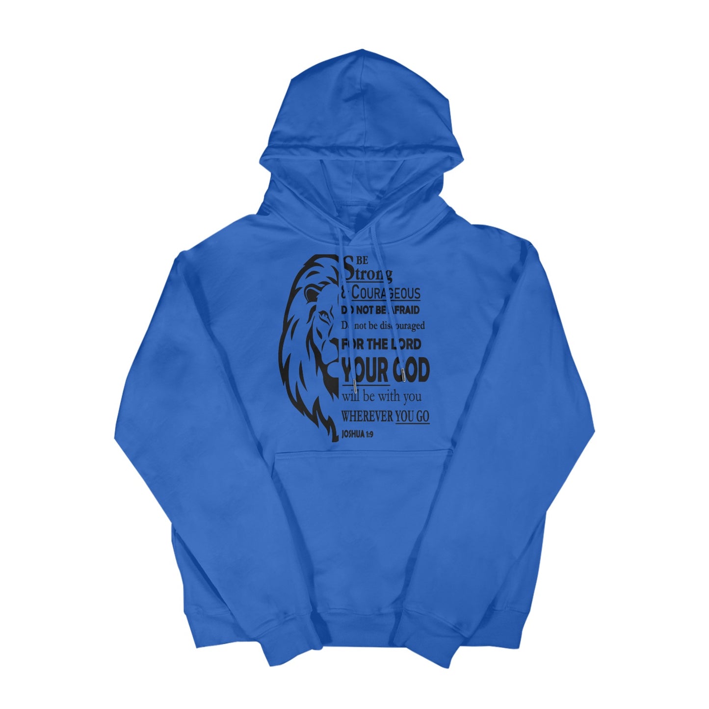 Mens Be Strong Lion Heavy duty Hoodie