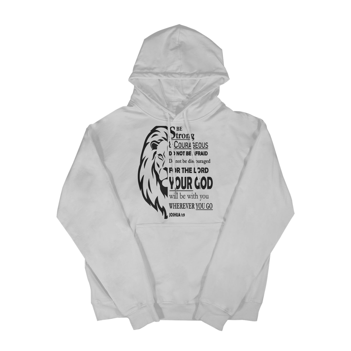 Mens Be Strong Lion Heavy duty Hoodie