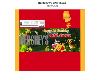 Digital Winnie the Pooh Party favor bundle