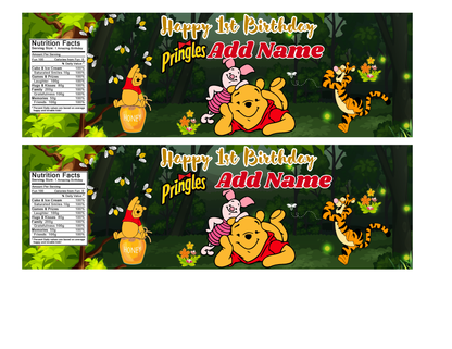 Digital Winnie the Pooh Party favor bundle