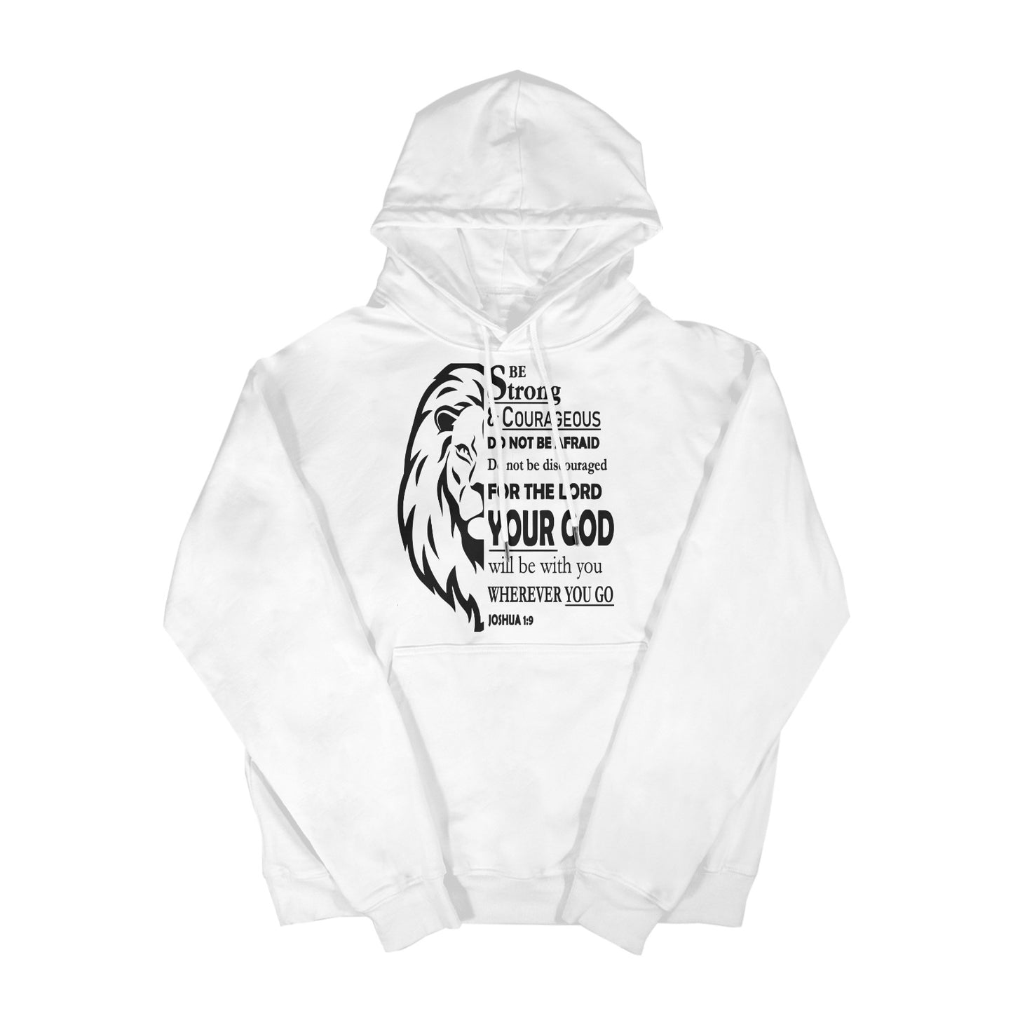 Mens Be Strong Lion Heavy duty Hoodie