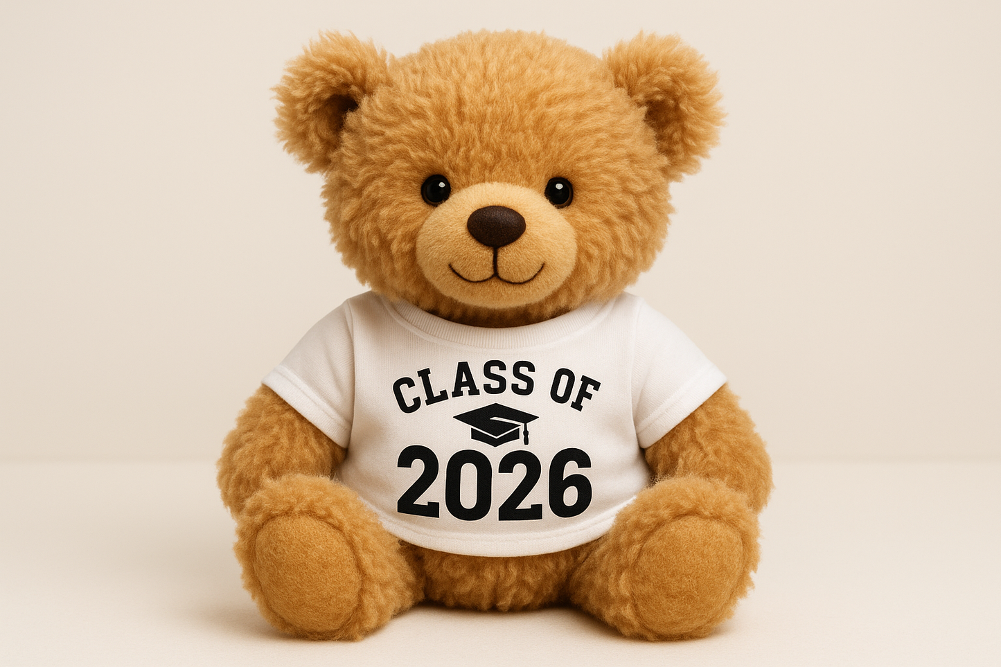 teddy bear with graduatiion tshirt class of 2026