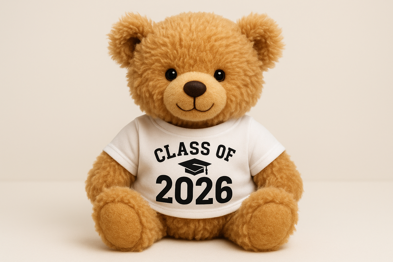 teddy bear with graduatiion tshirt class of 2026