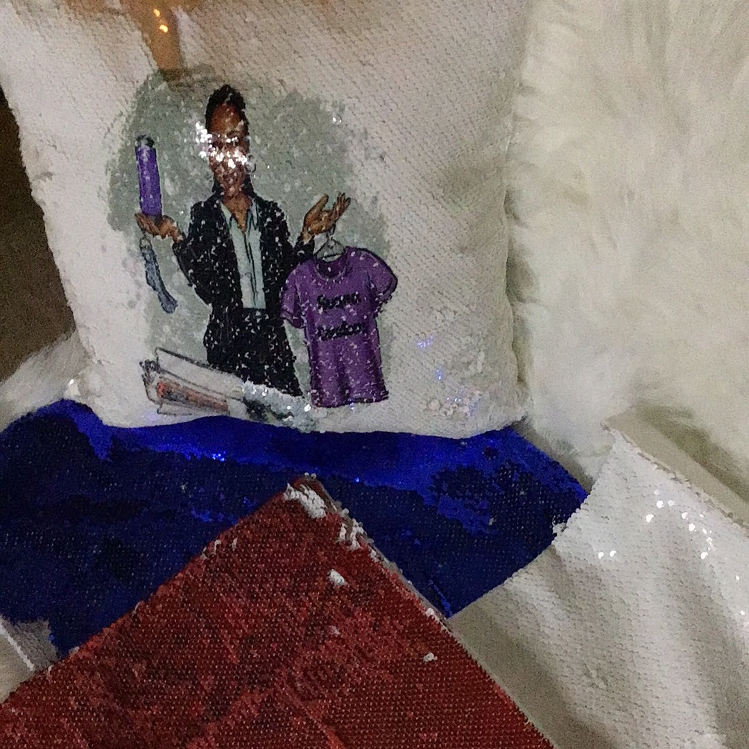 Custom Sequin Pillow